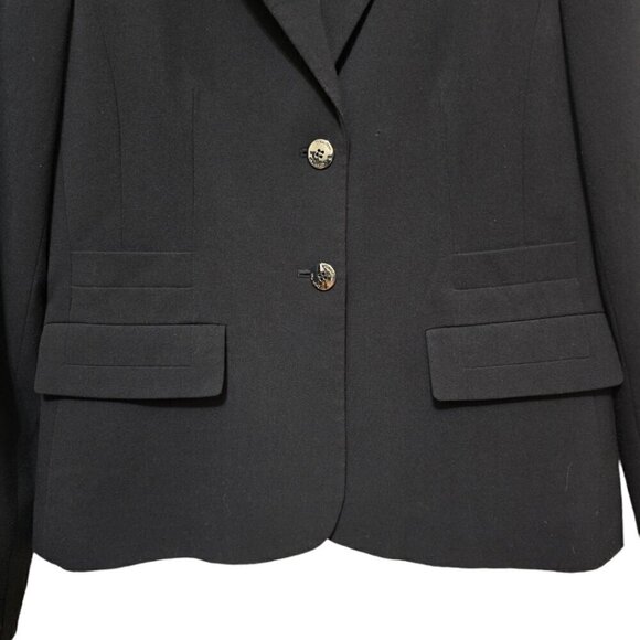Calvin Klein Luxe Stretch 2 Button Notch Lapel Long Sleeve Blazer Sz 6 - Picture 2 of 8